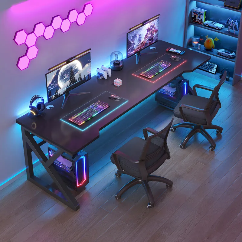 Esports Gaming Table - Meja Komputer Ganda Modern Sederhana untuk