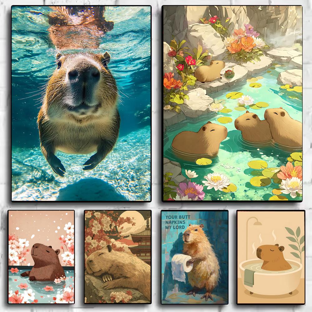 Esports And Gaming Lounge - Poster Seni Capybara yang Menenangkan, Poster