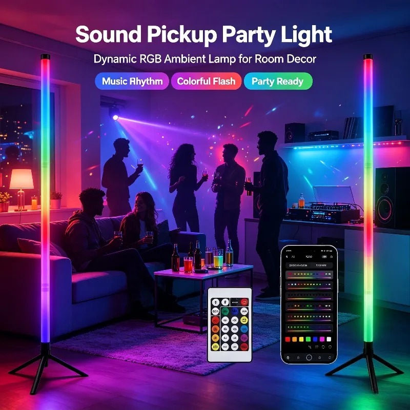 Gaming Esports Esports - 2PCS Lampu Lantai RGB 120CM, Lampu