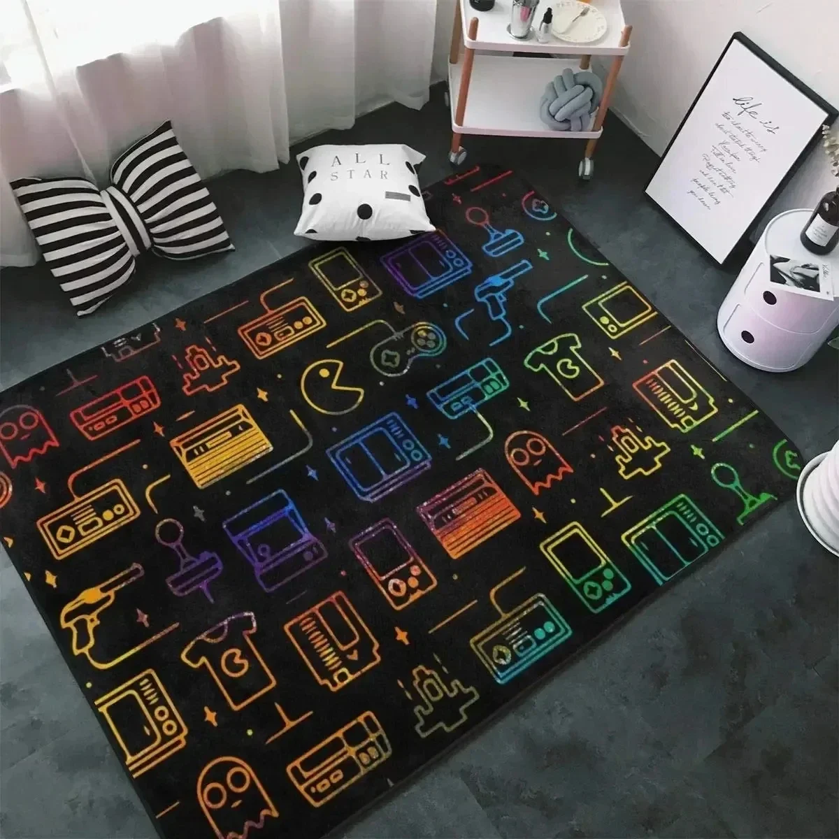 Esports Gaming Hotel - Karpet Gaming Esports Desain Piksel Hitam