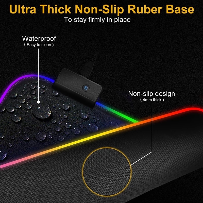 Mousepad lampu LED RGB, alas M - Esports Gaming Table ulasan dan harga