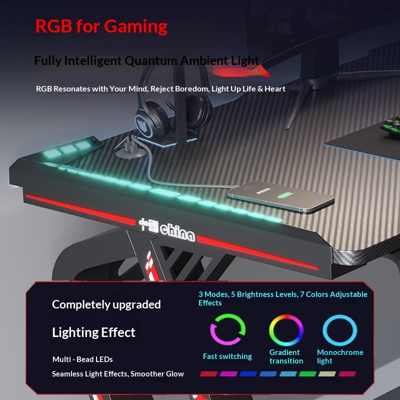 Meja Komputer Ganda untuk Sisw - Esports Gaming Table ulasan dan harga