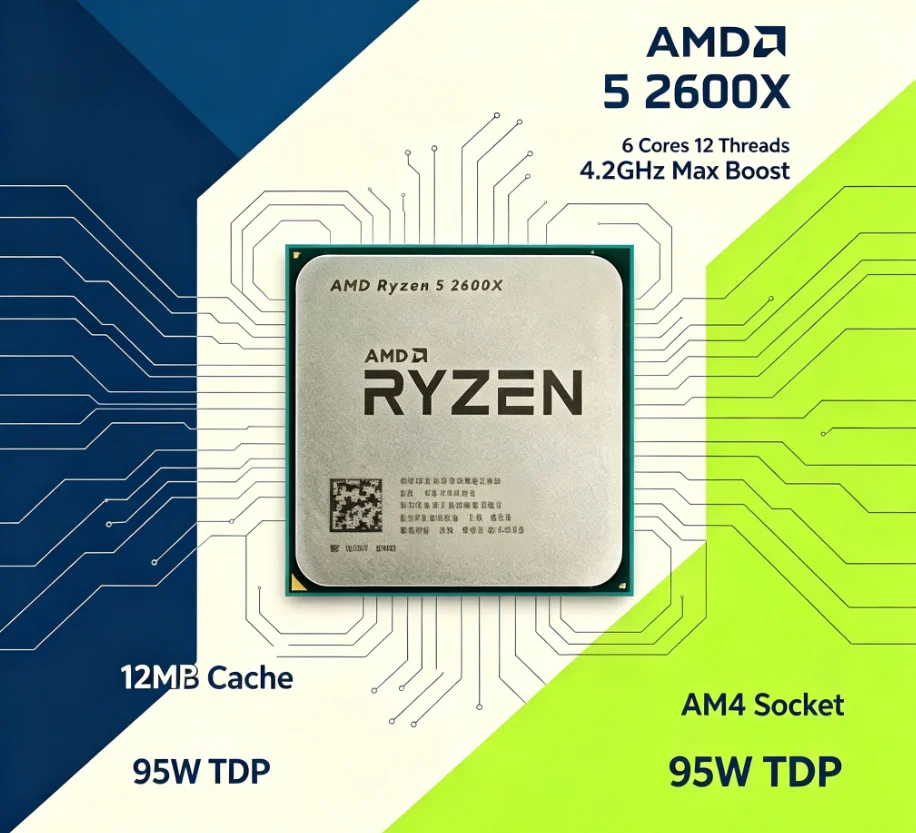 Prosesor Desktop AMD R5 2600X  - Gaming Esports Esports ulasan dan harga