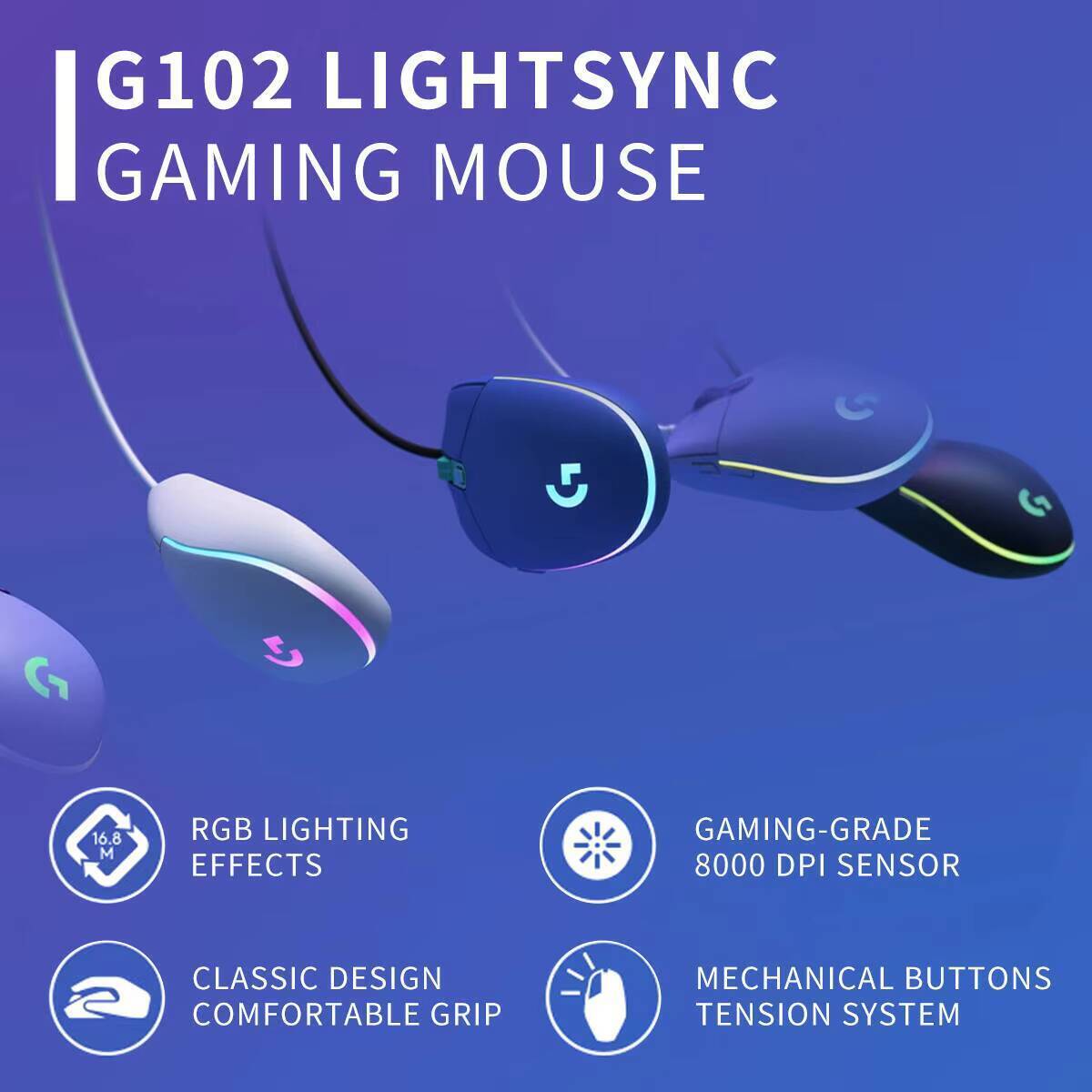 Mouse Gaming Logitech G102 Day - Esports Gaming Tournaments ulasan dan harga