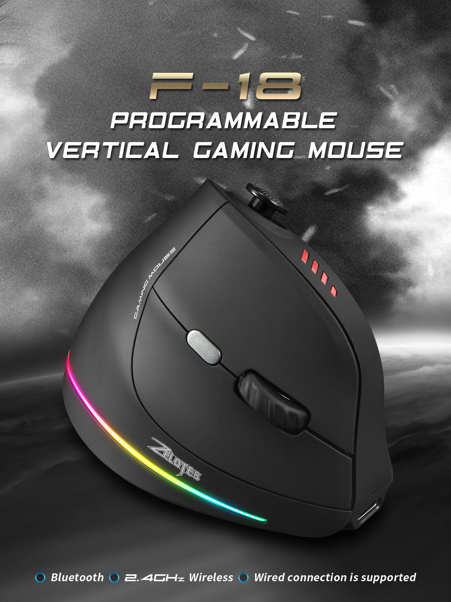 Jomaa RGB Backlit Kontrol Mous - Esports Gaming Controller ulasan dan harga